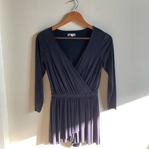 silence + noise faux wrap romper